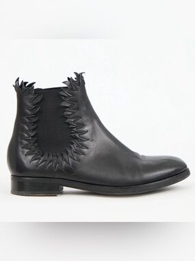 Alaia Flame-detail Leather Chelsea boots (size 39)